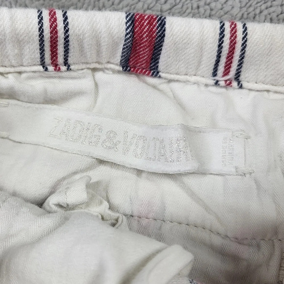 Zadig & Voltaire Paris Raye Nautical Striped Cropped Pants - Picture 6 of 13